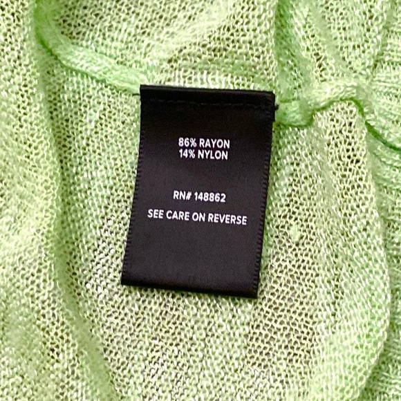 Torrid Lime Green Ribbed Knit Open Front Long Sleeve Thin Casual Cardigan SZ 3X - Picture 9 of 10